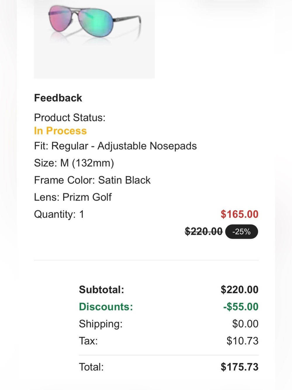 Oakley Feedback Sunglasses - Satin Black Prizm Golf - New in box! - Picture 13 of 13